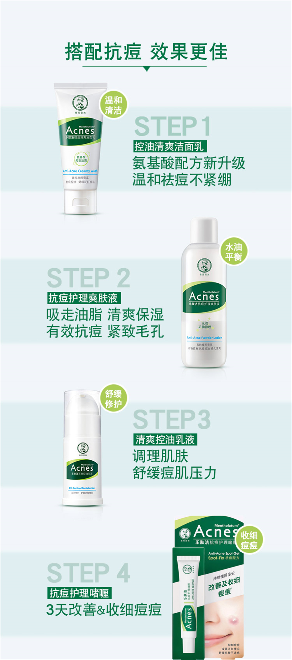 曼秀雷敦(mentholatum)乐肤洁抗痘护理 爽肤液150ml(补水保湿 紧致